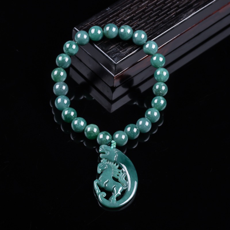 Jewelry & Watches Spółka Z Ograniczoną Odpowiedzialnością Sp Z Oo - 천연 비취 블루 워터 조디악 말