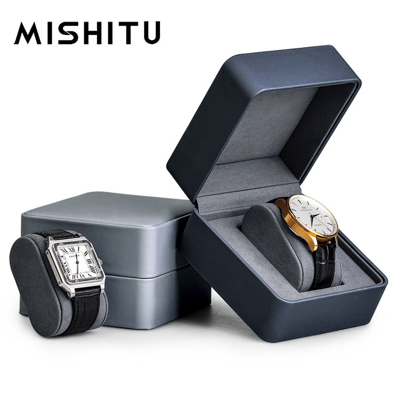 Best Jewelry Watches - MISHITU 그리드 시계 상자 PU 가죽