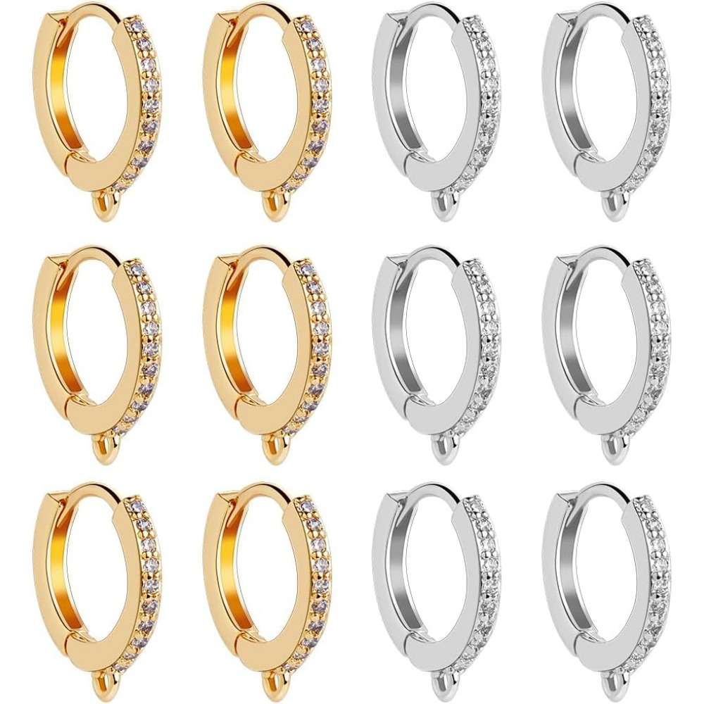Hoop Earrings - 라운드 레버백 후크, 18K 금 및