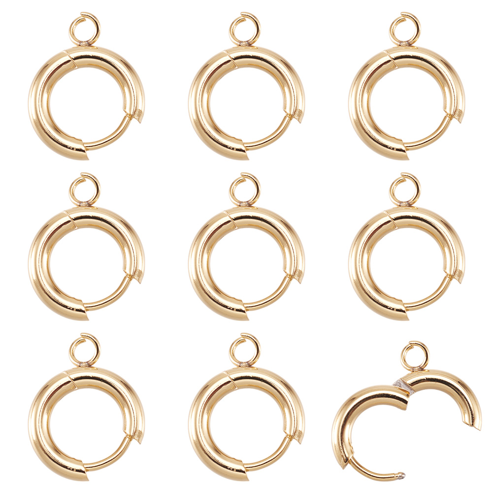 Hoop Earrings - 10개 201 스테인리스 스틸 허기 이어링