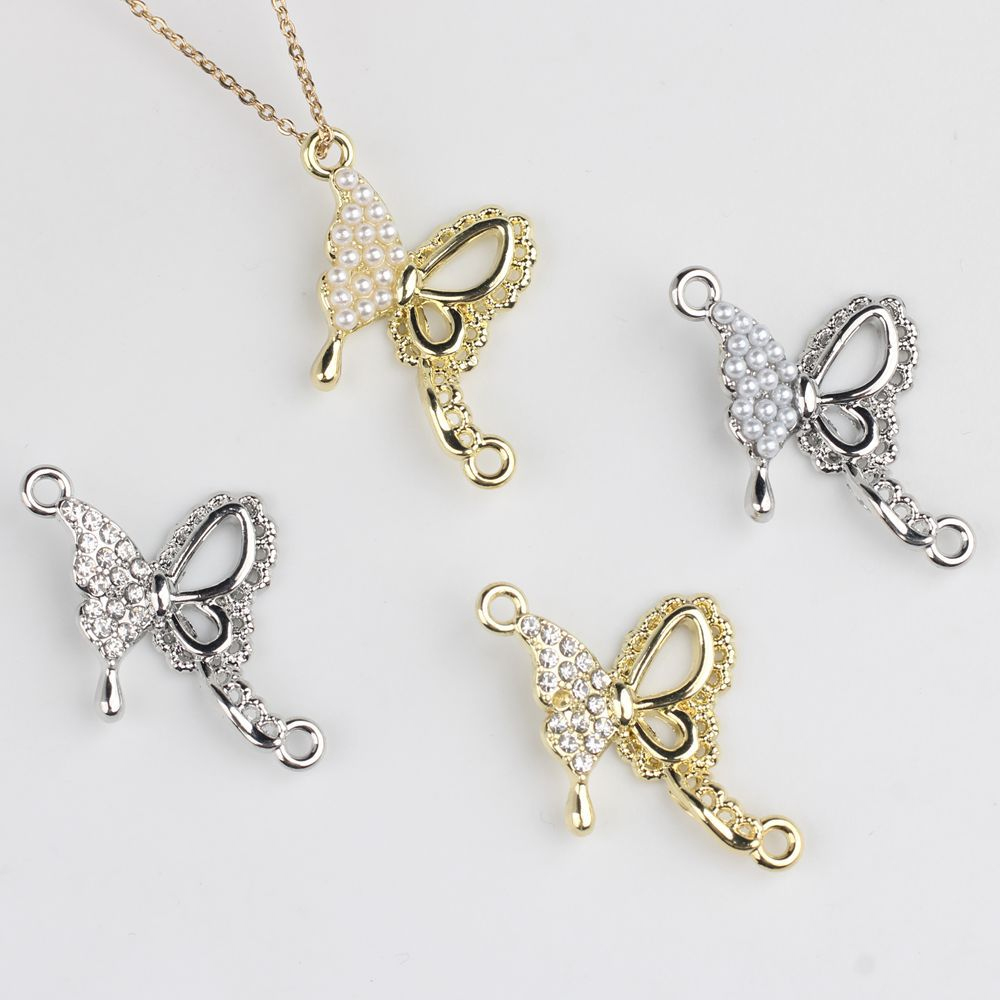 Butterfly Pendant Necklace - 10pcs 패션 나비 모양 펜던트 더블
