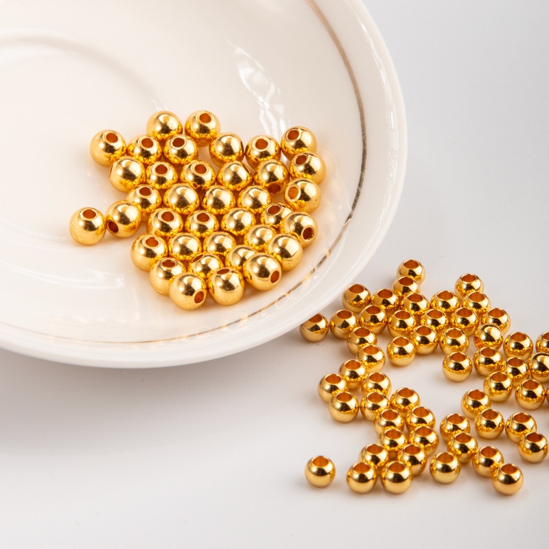 Hoop Earrings - 925 스털링 실버 비즈 2mm-10mm 18K