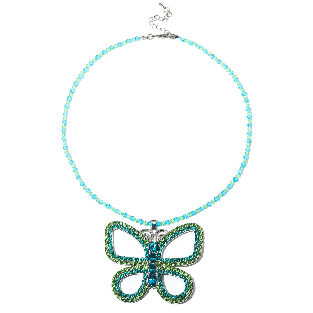 Butterfly Pendant Necklace - 스런치로 30 제나 과장된 나비 펜던트
