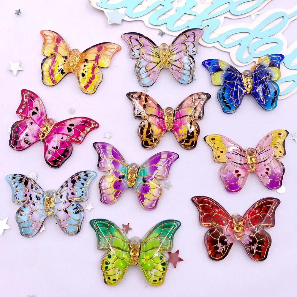 Paradise Jewelry & Watches Llc Miami - 10pcs 다채로운 아름다운 나비 인형 플랫