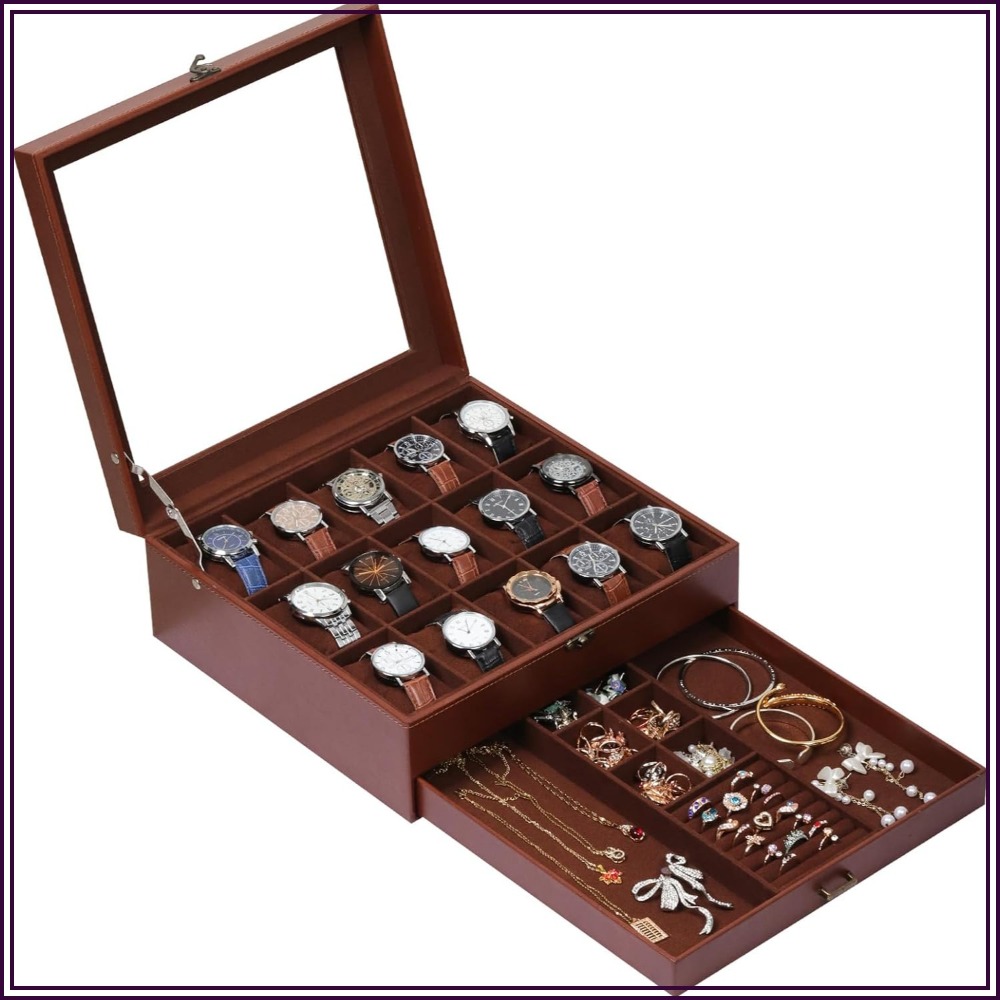 Jewelry Box That Holds Watches - 잠금장치가 있는 2단 시계 보관함, 시계