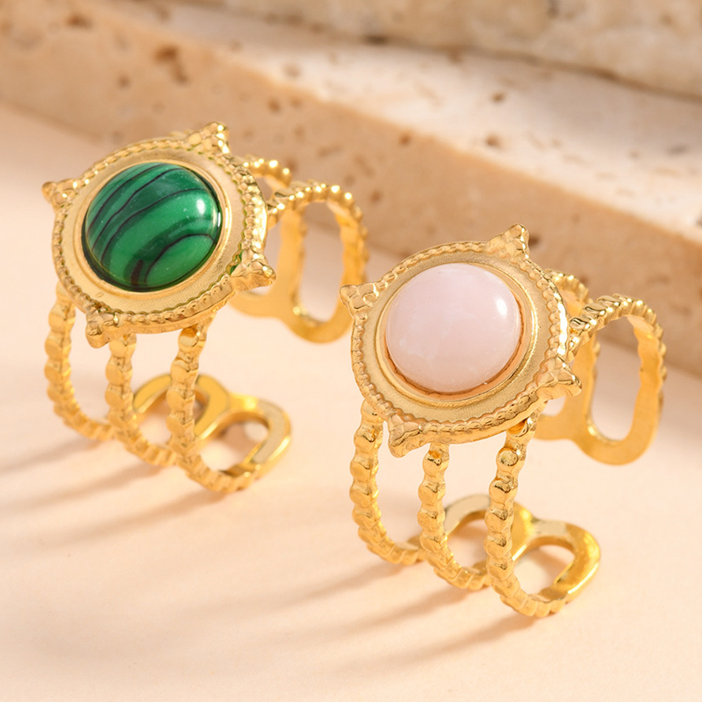 Turquoise Stone Ring - 2025 신상 럭셔리 천연석 스테인리스 스틸