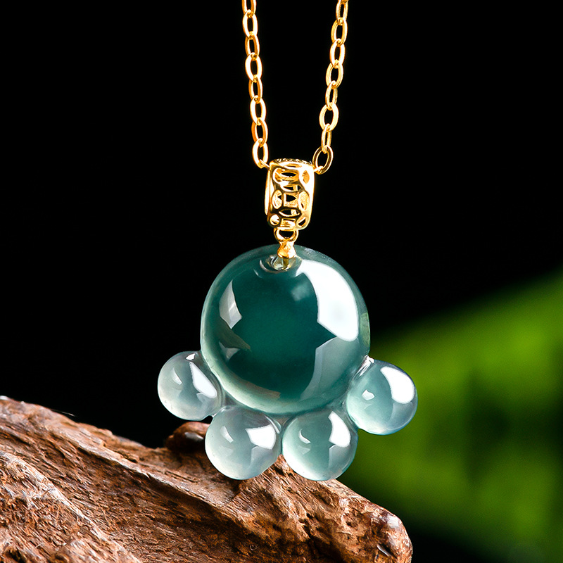 Jewelry & Watches Spółka Z Ograniczoną Odpowiedzialnością Sp Z Oo - 천연 진짜 에메랄드 블루 워터 제이드