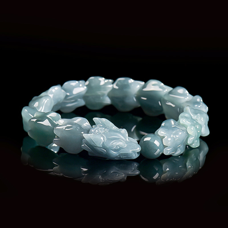 Jewelry & Watches Spółka Z Ograniczoną Odpowiedzialnością Sp Z Oo - 블루 버마산 비취 용 팔찌, 조각된