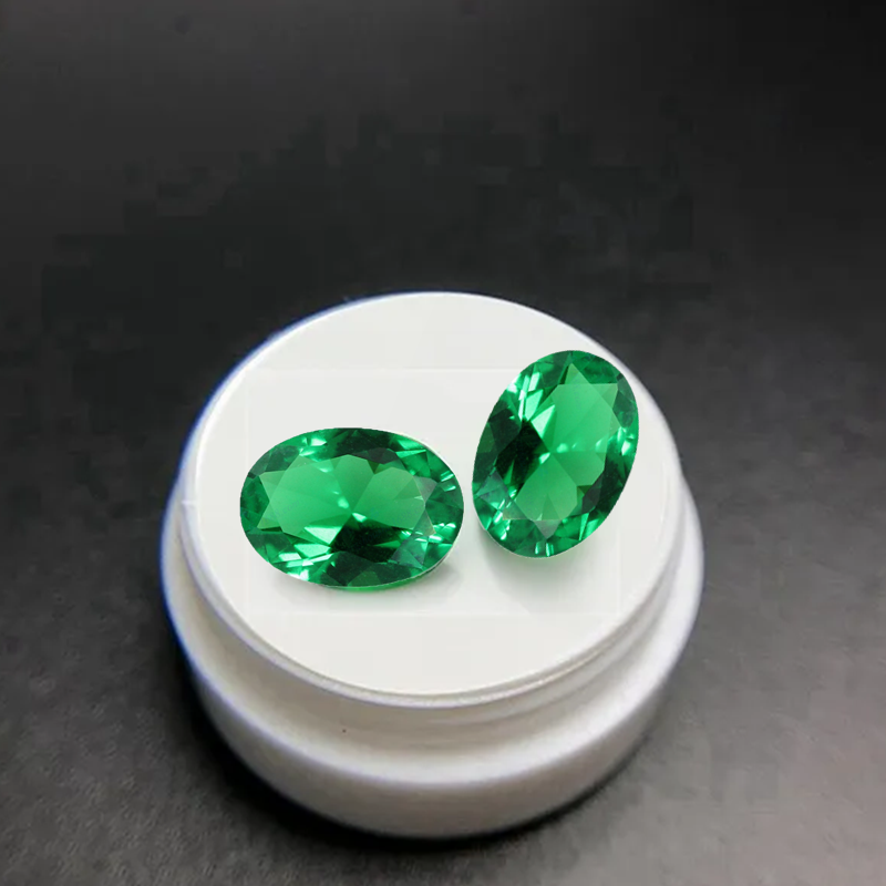 Turquoise Stone Ring - 예쁜 에메랄드 그린 오벌 컷 VVS