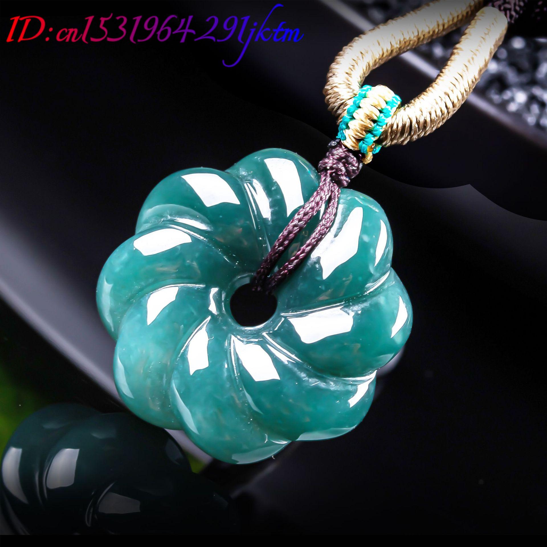 천연 버마산 비취 꽃 모양 펜던트 목걸이 액세서리 보석 - Jewelry & Watches Spółka Z Ograniczoną Odpowiedzialnością Sp Z Oo 리뷰 및 가격