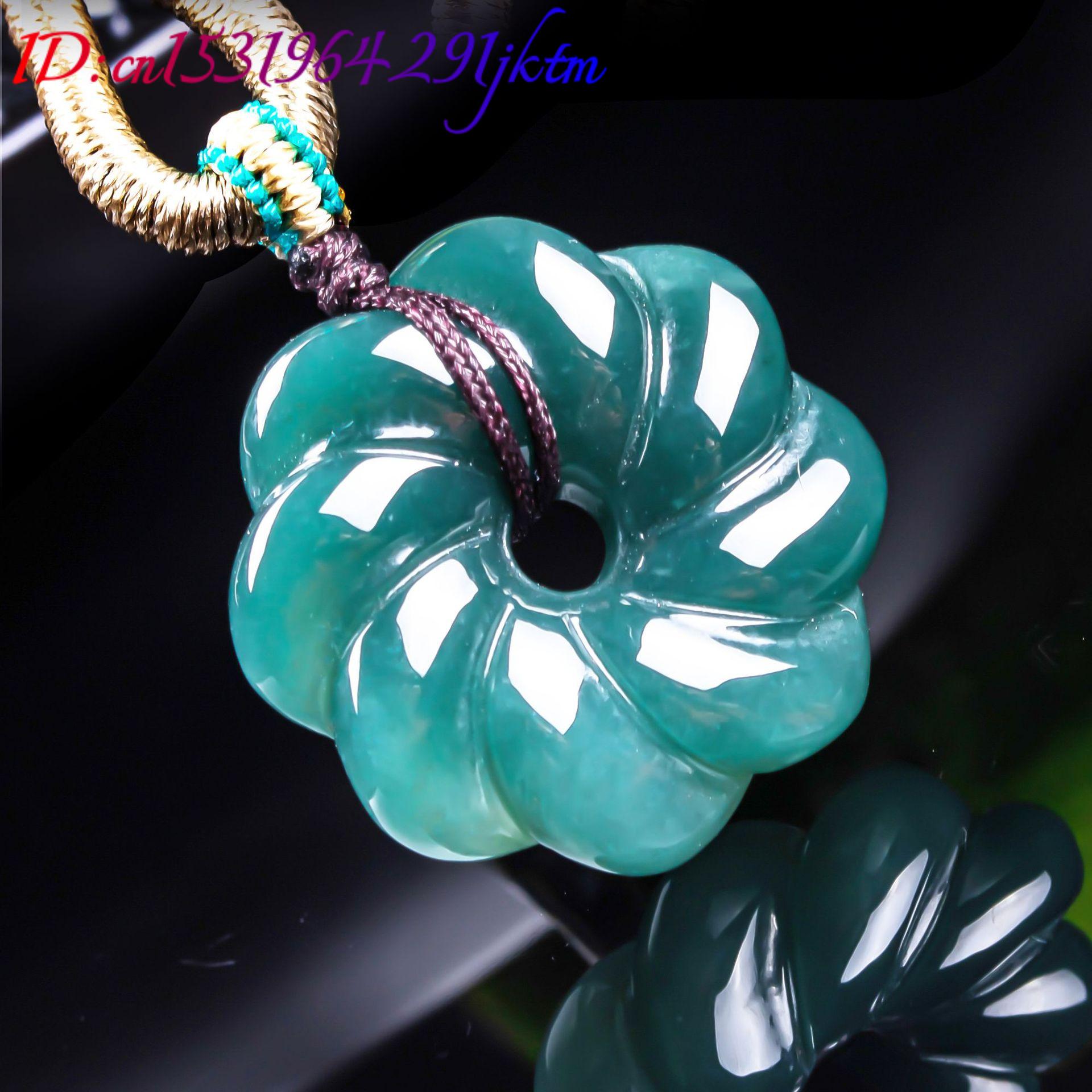 천연 버마산 비취 꽃 모양 펜던트 목걸이 액세서리 보석 - Jewelry & Watches Spółka Z Ograniczoną Odpowiedzialnością Sp Z Oo 리뷰 및 가격