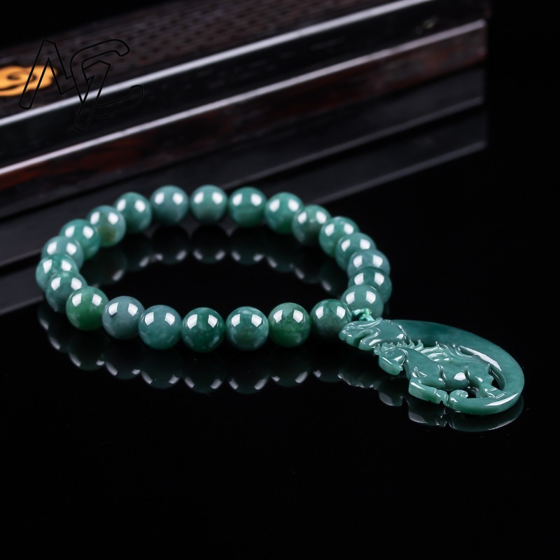 천연 비취 블루 워터 조디악 말 비즈 핸드 니팅 팔찌  - Jewelry & Watches Spółka Z Ograniczoną Odpowiedzialnością Sp Z Oo 리뷰 및 가격