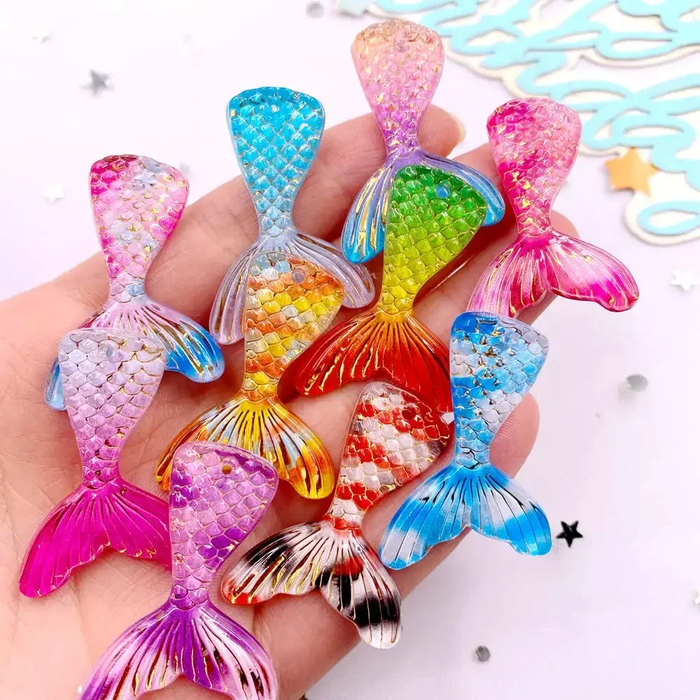 10개 반짝이는 컬러풀 레진 인어 꼬리 플랫백 라인스톤 - Paradise Jewelry & Watches Llc Miami 리뷰 및 가격