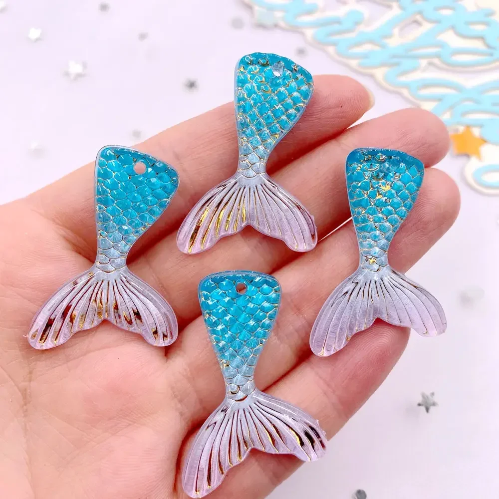 10개 반짝이는 컬러풀 레진 인어 꼬리 플랫백 라인스톤 - Paradise Jewelry & Watches Llc Miami 리뷰 및 가격