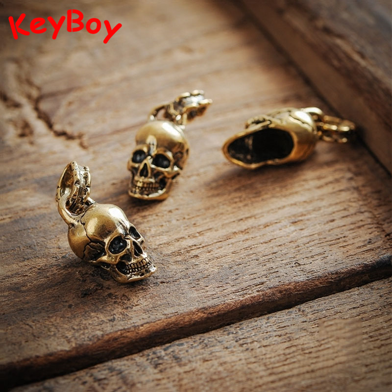 빈티지 펑크 해골 키링 장식품 순수 구리 오토바이 자동 - Gothic Skull Ring 리뷰 및 가격