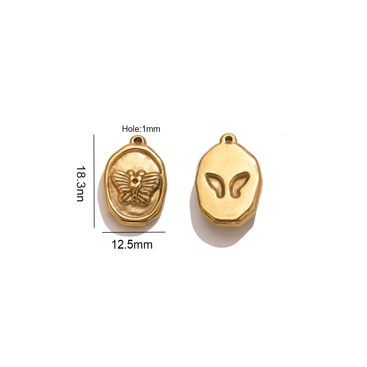 6개입 타원형 곤충 나비 펜던트 18k 스테인리스 스틸 - Butterfly Pendant Necklace 리뷰 및 가격