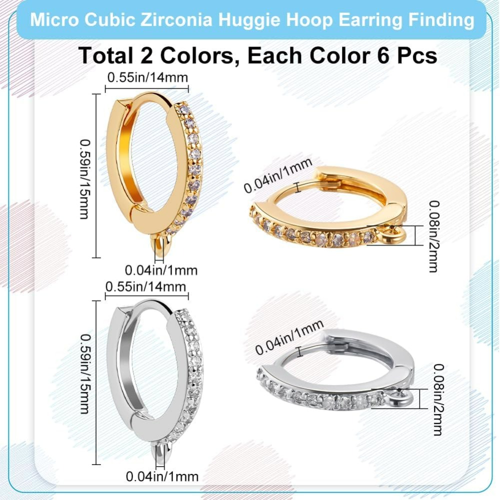 라운드 레버백 후크, 18K 금 및 백금 도금 황동 큐 - Hoop Earrings 리뷰 및 가격