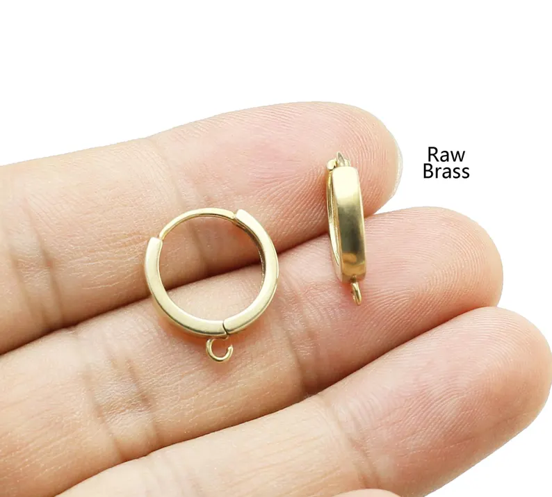 10개 황동 귀고리, 레버백 귀걸이 후크, 귀걸이 제작 - Hoop Earrings 리뷰 및 가격