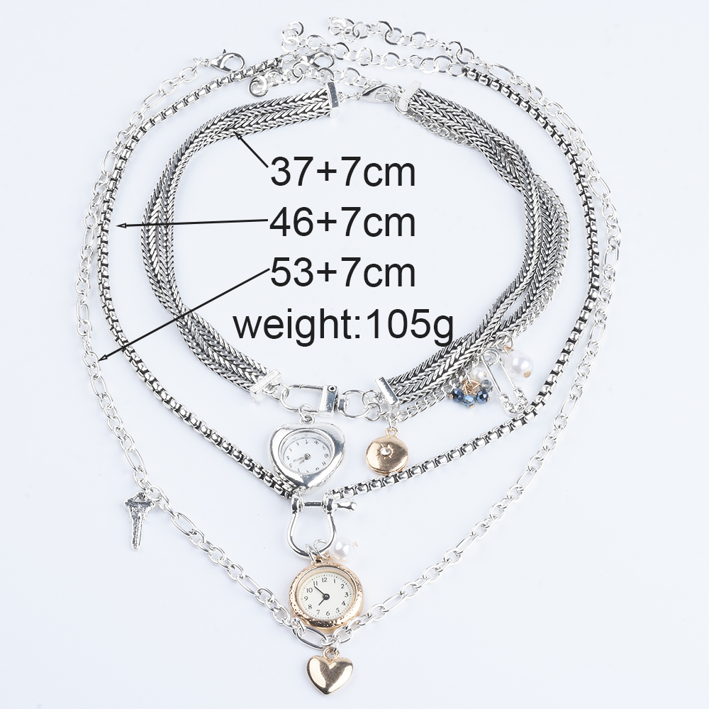 인도 빈티지 실버 도금 포켓 워치 키 하트 모양 펜던트 - Indian Jewelry Watches 리뷰 및 가격