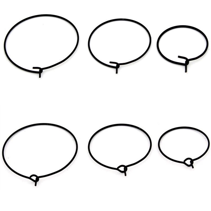 20개 20mm 25mm 30mm 스테인리스 스틸 블랙 - Hoop Earrings 리뷰 및 가격
