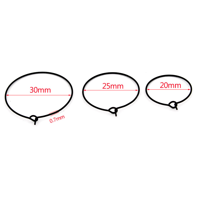 20개 20mm 25mm 30mm 스테인리스 스틸 블랙 - Hoop Earrings 리뷰 및 가격