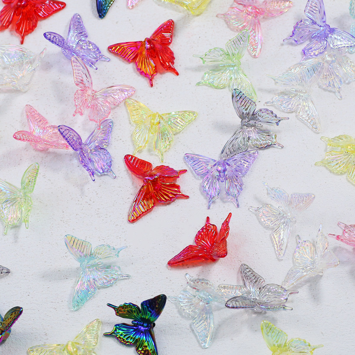 38*34mm 아크릴 나비 UV 혼합 색상 수제 DIY - Butterfly Pendant Necklace 리뷰 및 가격