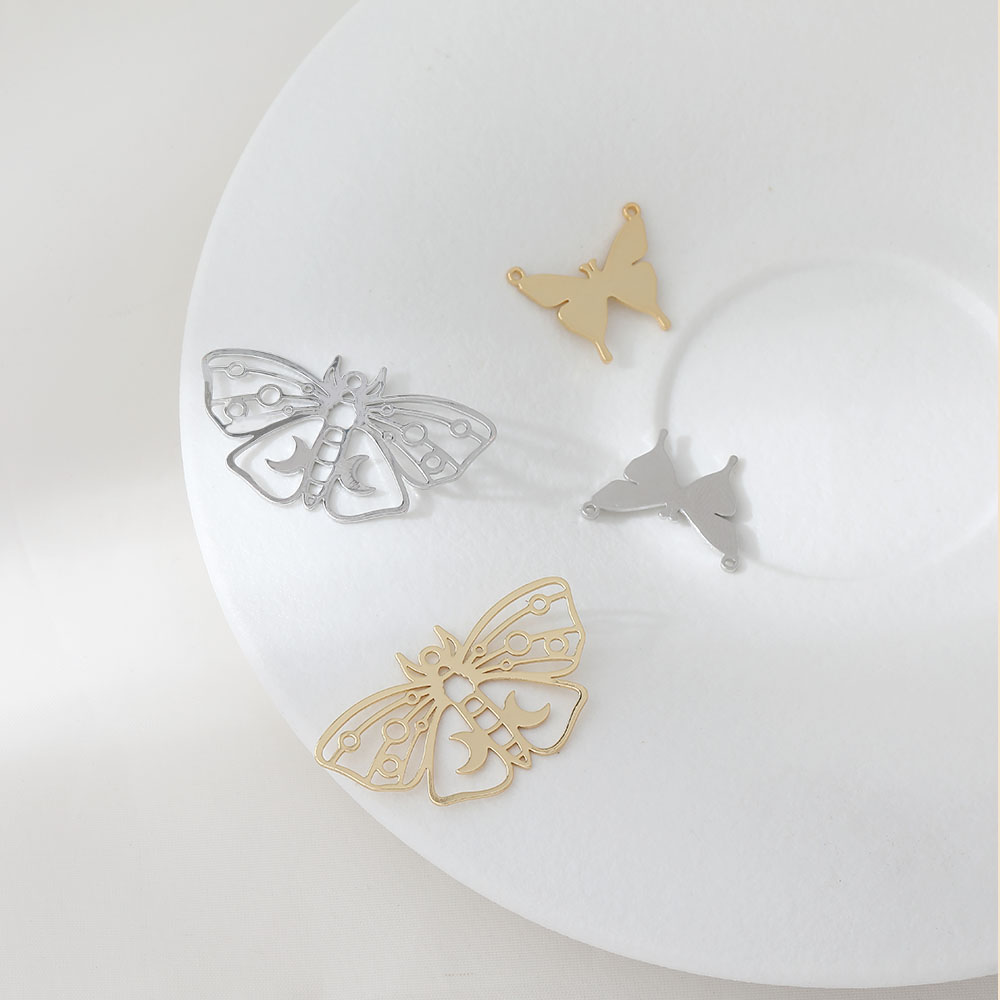 6PCS 14K 골드 도금 시트 부드러운 표면 나비 펜 - Butterfly Pendant Necklace 리뷰 및 가격
