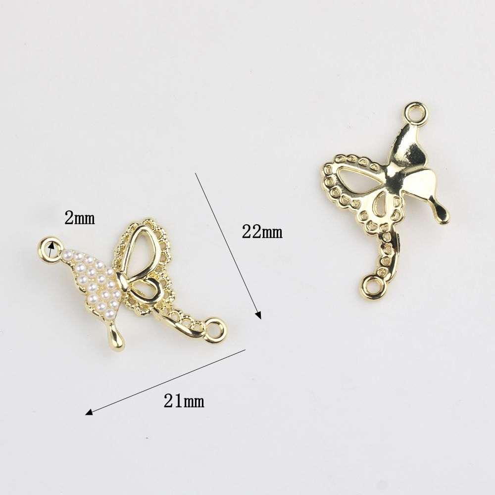 10pcs 패션 나비 모양 펜던트 더블 홀 커넥터 DI - Butterfly Pendant Necklace 리뷰 및 가격