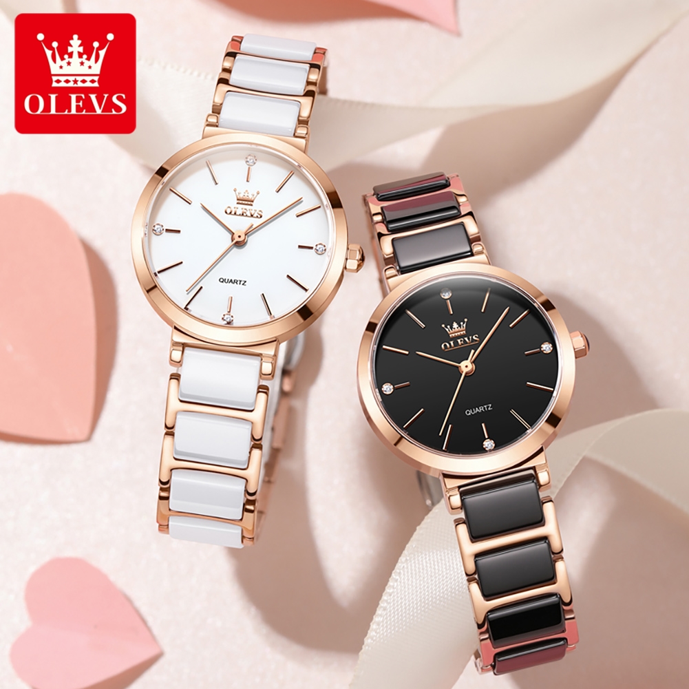 OLEVS 여성 시계 5877 고급스러운 우아한 쿼츠  - Jewelry For Watches 리뷰 및 가격