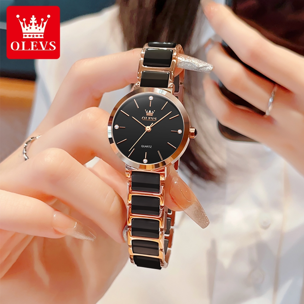 OLEVS 여성 시계 5877 고급스러운 우아한 쿼츠  - Jewelry For Watches 리뷰 및 가격