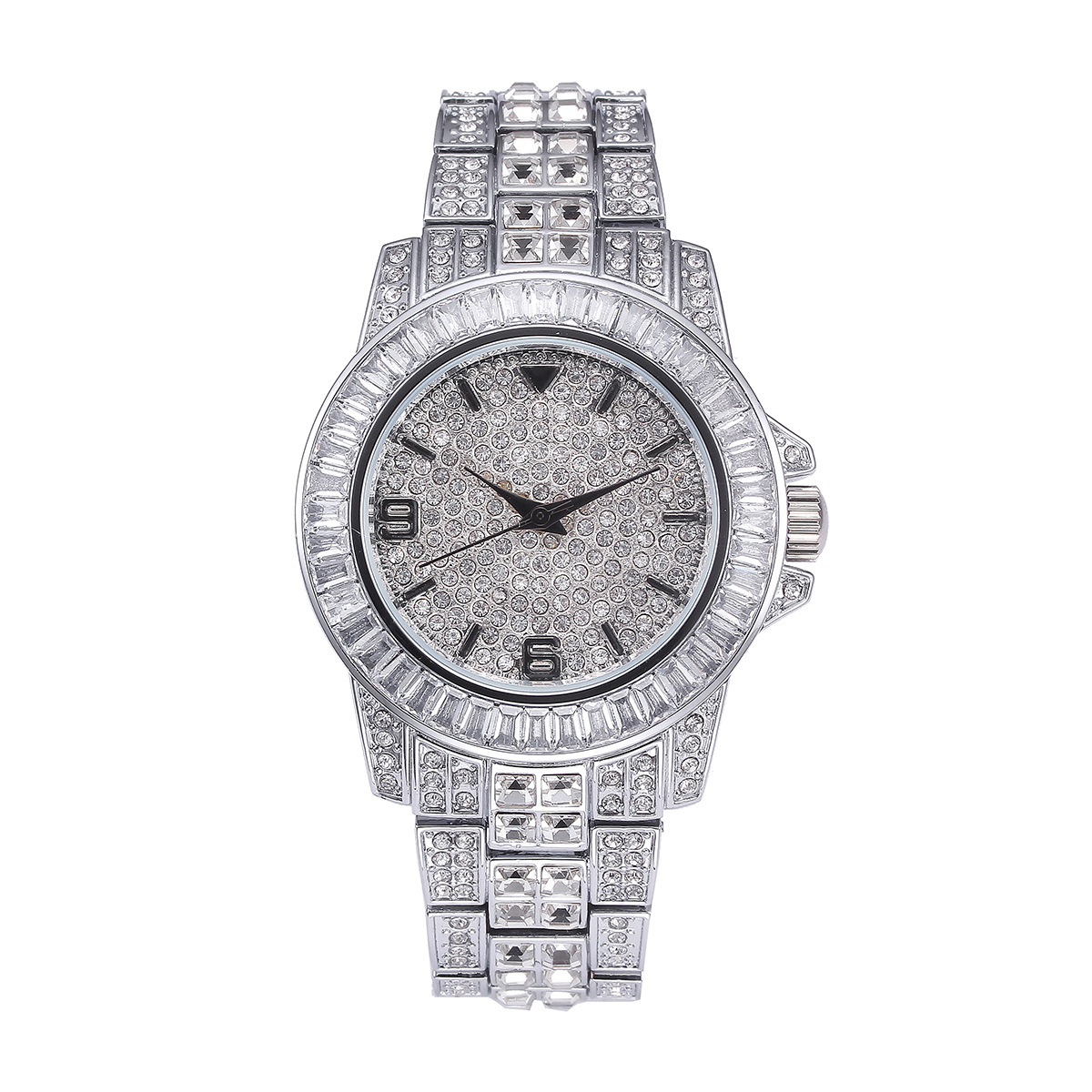 럭셔리 풀 스톤 쿼츠 시계 남녀 힙합 골드 패션 손목시 - Jewelry For Watches 리뷰 및 가격