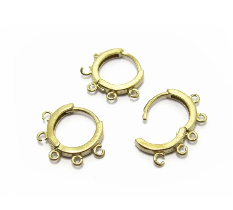 10개 황동 귀고리, 루프가 있는 레버백 귀걸이, 귀걸 - Hoop Earrings 리뷰 및 가격