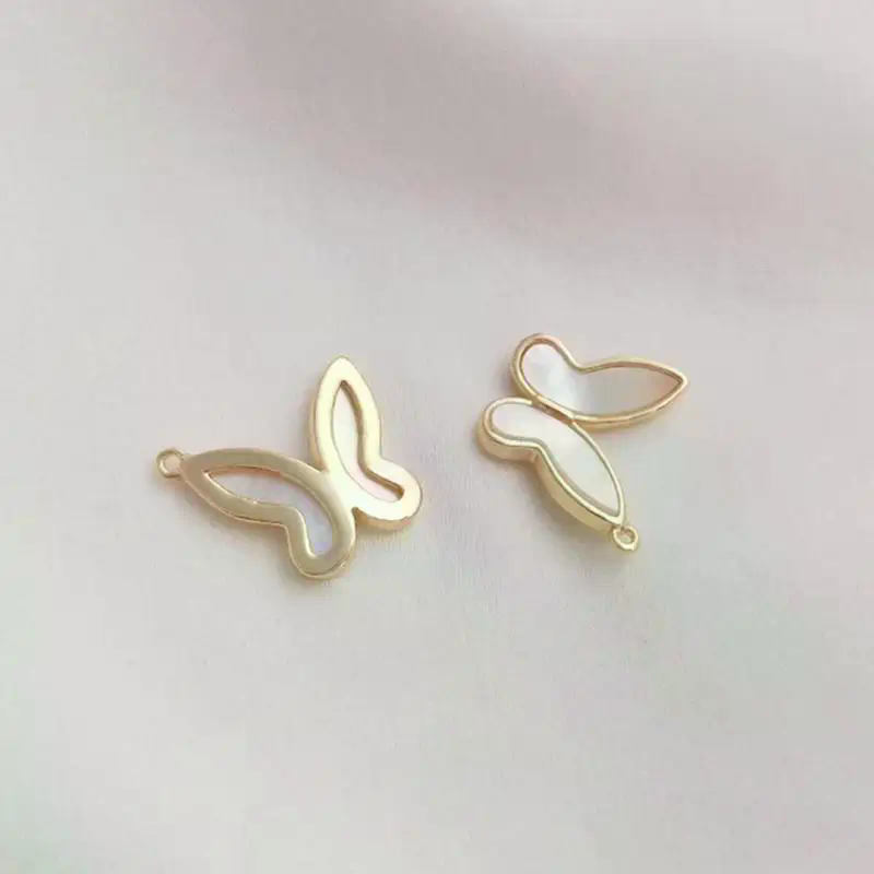 14K 골드 컬러 인레이드 천연 마더 쉘 나비 펜던트  - Butterfly Pendant Necklace 리뷰 및 가격