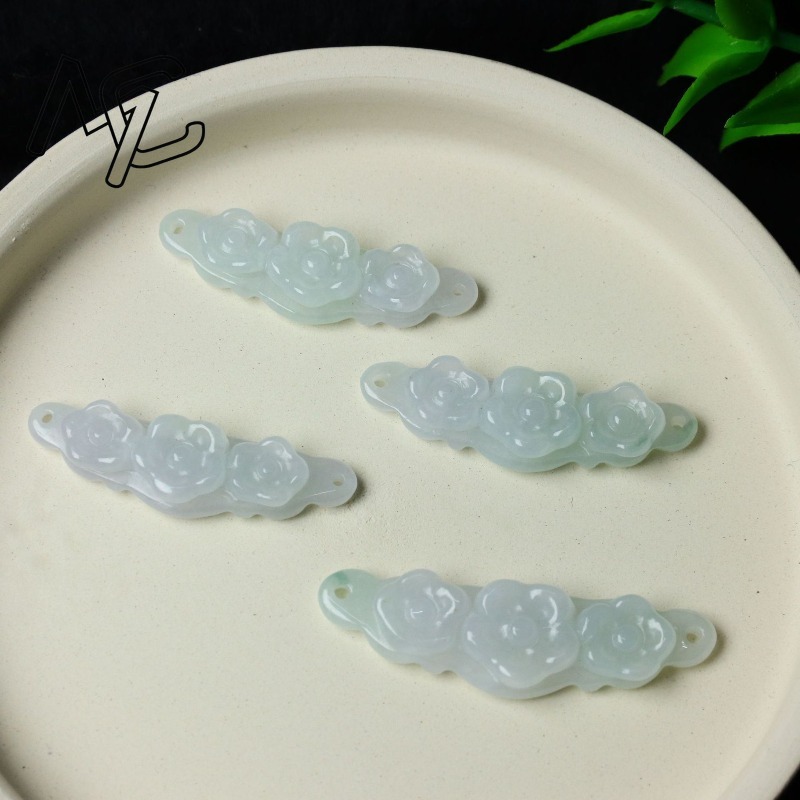 1pc 천연 경옥 에메랄드 꽃 핸드 카드 DIY 액세서 - Jewelry & Watches Spółka Z Ograniczoną Odpowiedzialnością Sp Z Oo 리뷰 및 가격