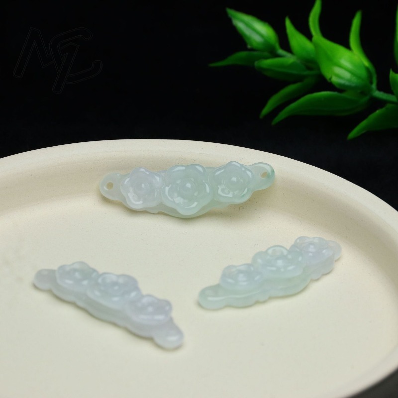 1pc 천연 경옥 에메랄드 꽃 핸드 카드 DIY 액세서 - Jewelry & Watches Spółka Z Ograniczoną Odpowiedzialnością Sp Z Oo 리뷰 및 가격