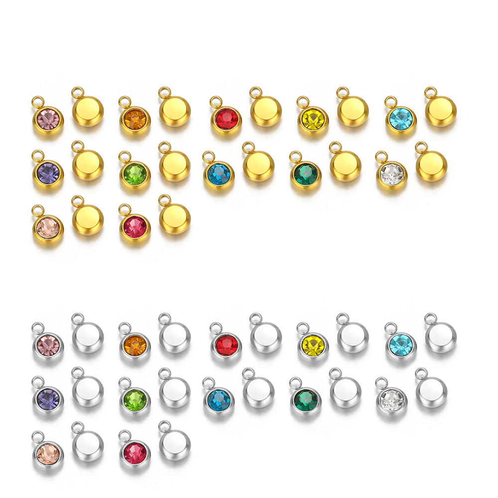20개 지르콘 비즈 펜던트 스테인리스 스틸 12개월 탄 - Hoop Earrings 리뷰 및 가격
