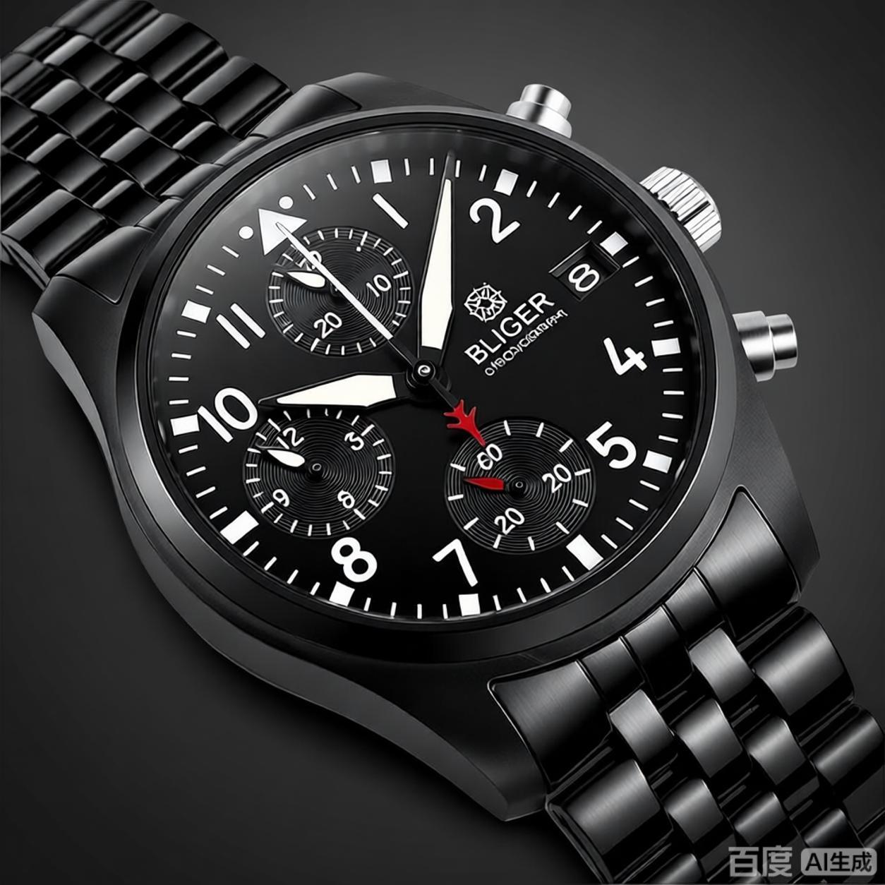 BLIGER 풀 블랙 브러시드 38mm VK67 쿼츠  - Jewelry For Watches 리뷰 및 가격
