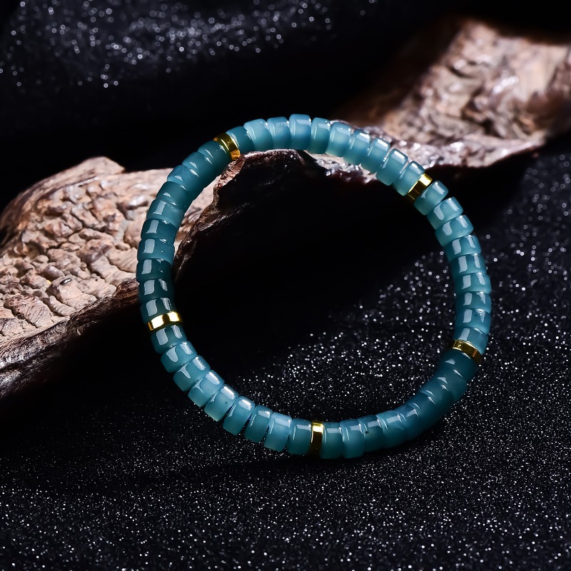 천연 비취 블루 워터 주판 비즈 스페이서 팔찌 고급 품 - Jewelry & Watches Spółka Z Ograniczoną Odpowiedzialnością Sp Z Oo 리뷰 및 가격