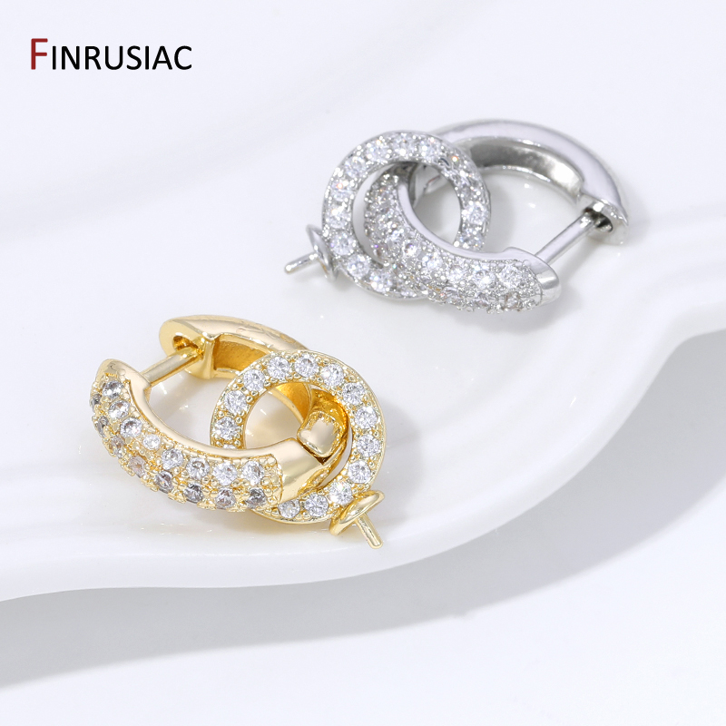 18K 금도금 황동 지르콘 인레이드 후프 귀걸이 진주  - Hoop Earrings 리뷰 및 가격