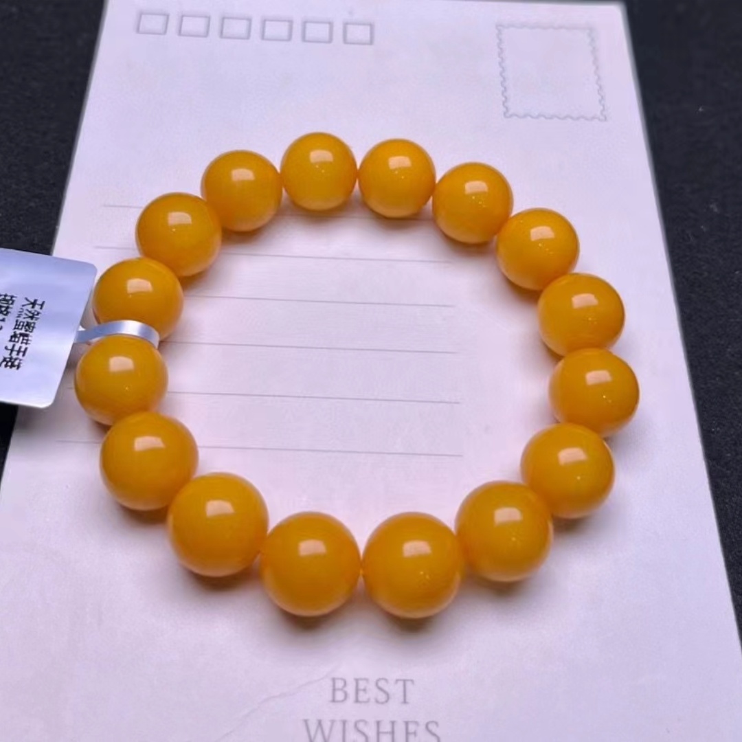 천연 황색 호박 원석 라운드 비즈 팔찌 여성 남성 힐링 - Gemstone Bracelet Healing 리뷰 및 가격