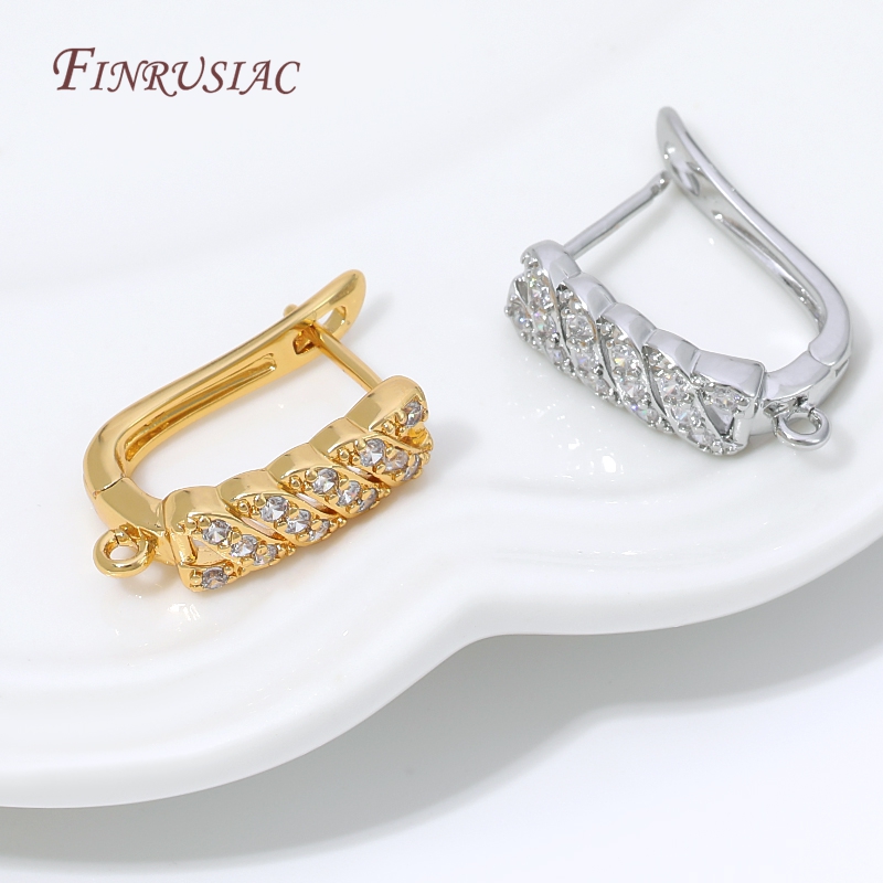 18K 금도금 큐빅 지르코니아 허기 후프 귀걸이 고리, - Hoop Earrings 리뷰 및 가격