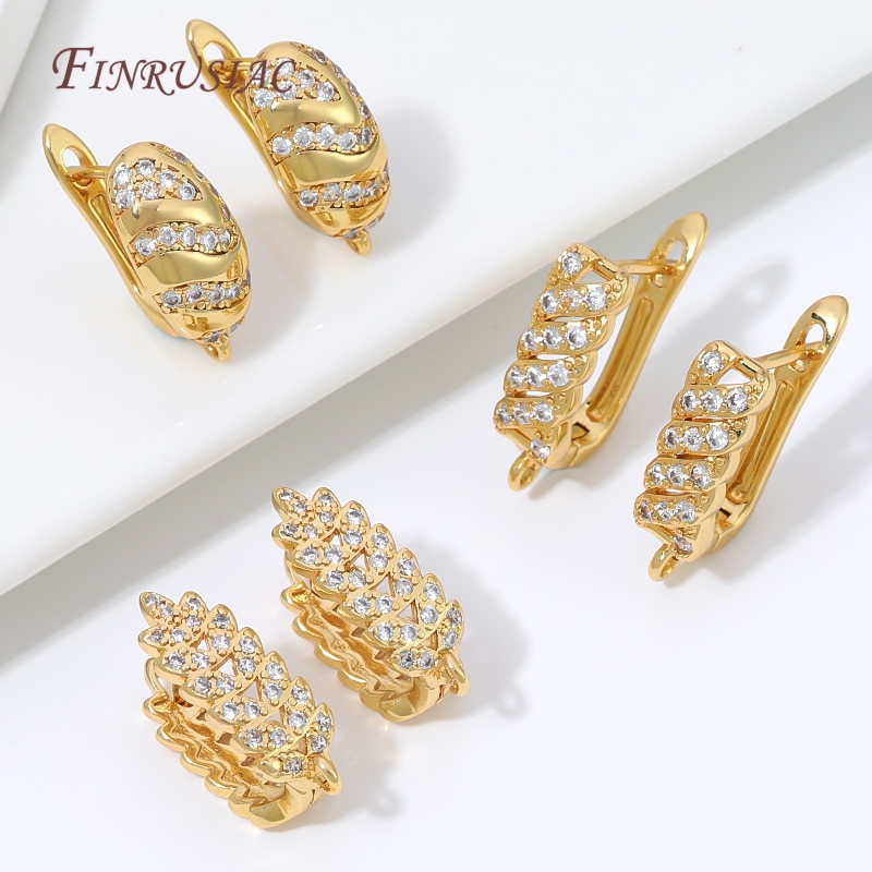18K 금도금 큐빅 지르코니아 허기 후프 귀걸이 고리, - Hoop Earrings 리뷰 및 가격