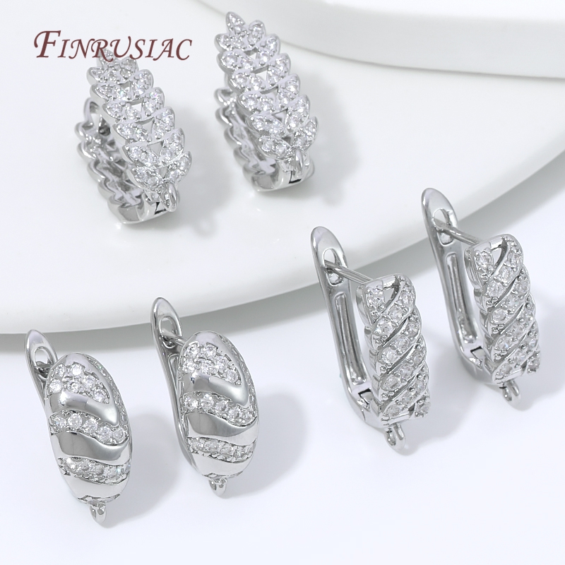 18K 금도금 큐빅 지르코니아 허기 후프 귀걸이 고리, - Hoop Earrings 리뷰 및 가격