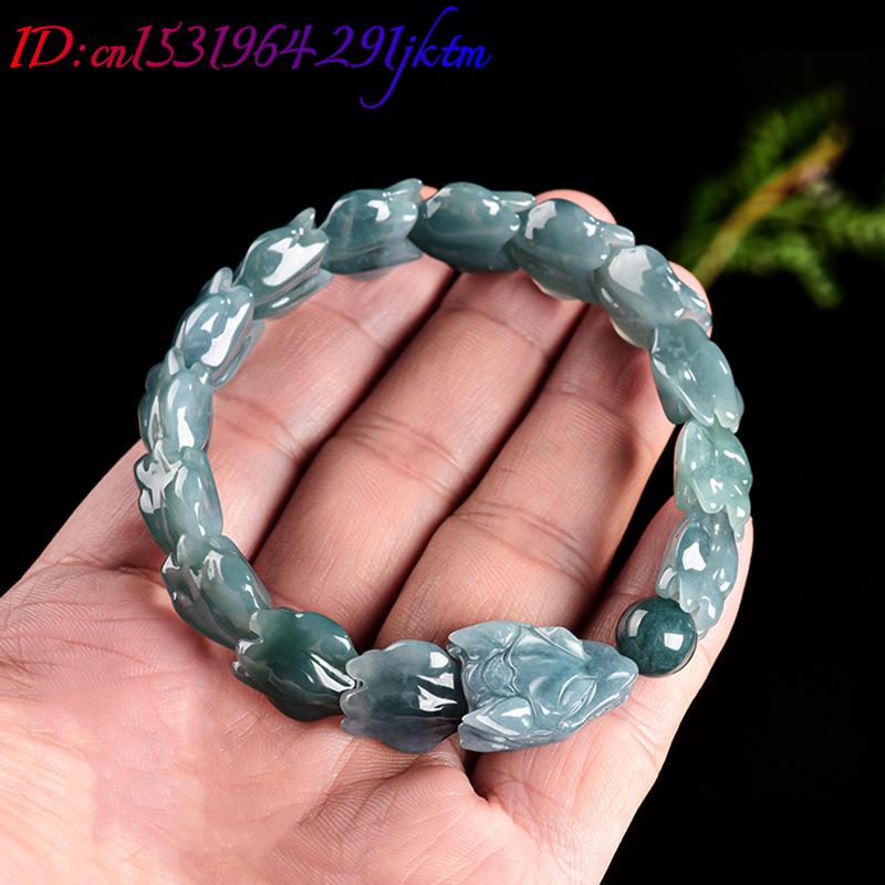 블루 버마산 비취 용 팔찌, 조각된 원석 뱅글, 부적, - Jewelry & Watches Spółka Z Ograniczoną Odpowiedzialnością Sp Z Oo 리뷰 및 가격