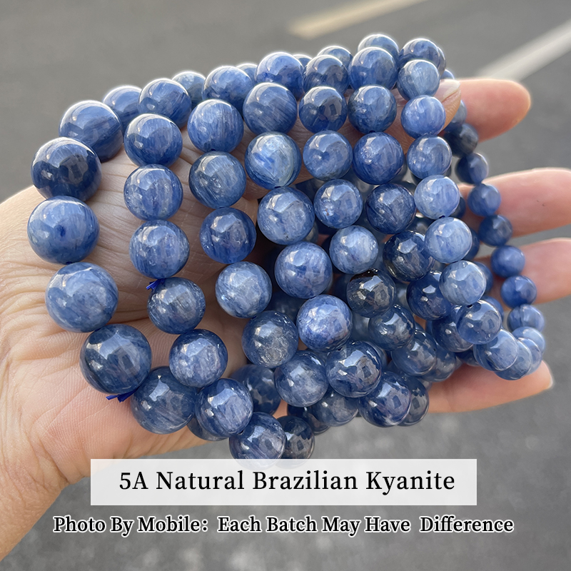 JD 5A 천연 브라질 카이아나이트 팔찌 블루 캣츠아이 - Gemstone Bracelet Healing 리뷰 및 가격
