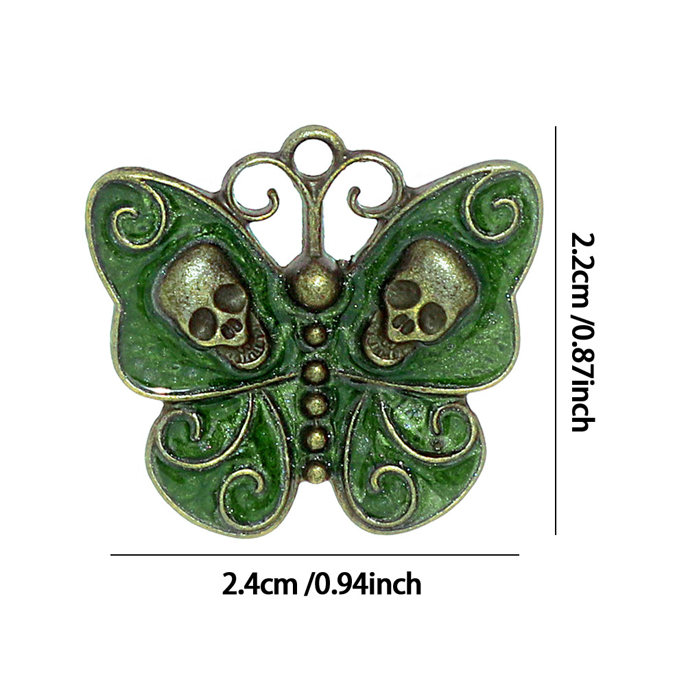 고딕 해골 나비 에나멜 펜던트 여성용 귀걸이 목걸이 펜 - Butterfly Pendant Necklace 리뷰 및 가격