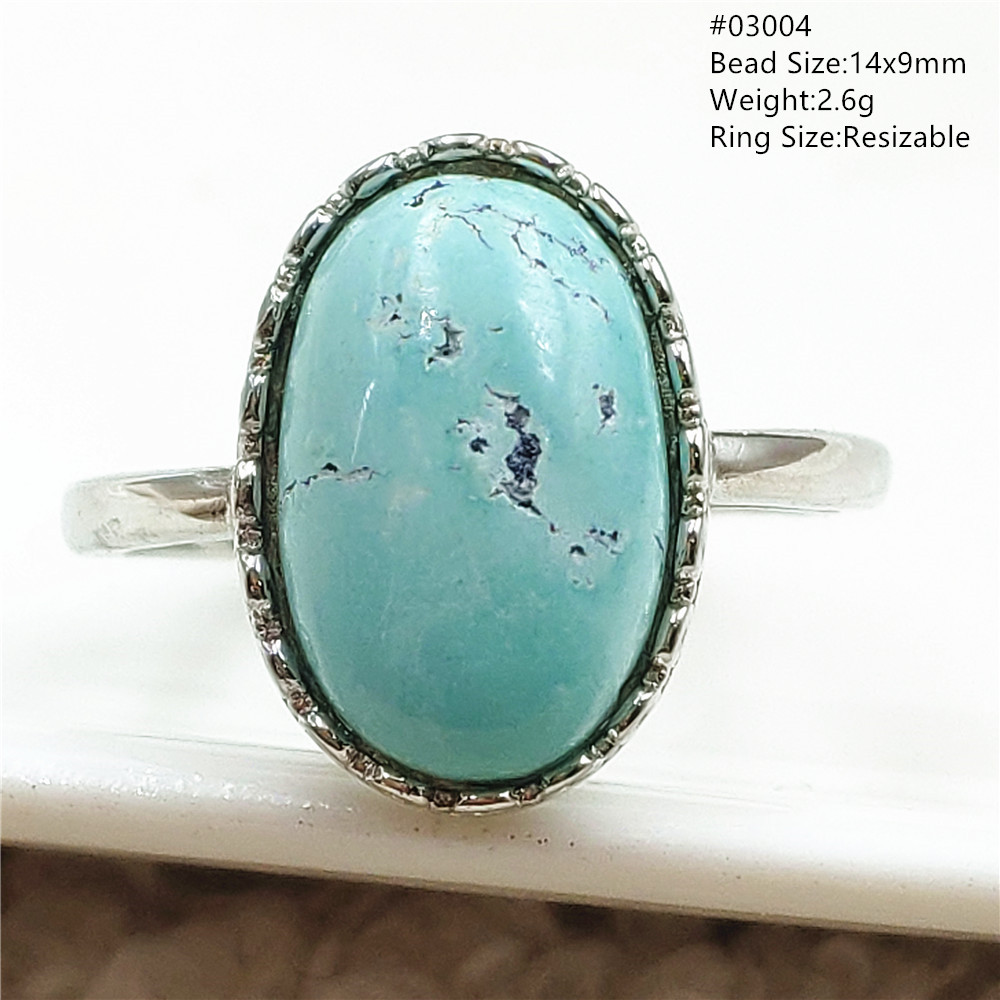 남녀공용 천연 녹색 터키석 반지, 타원형 925 스털링 - Turquoise Stone Ring 리뷰 및 가격