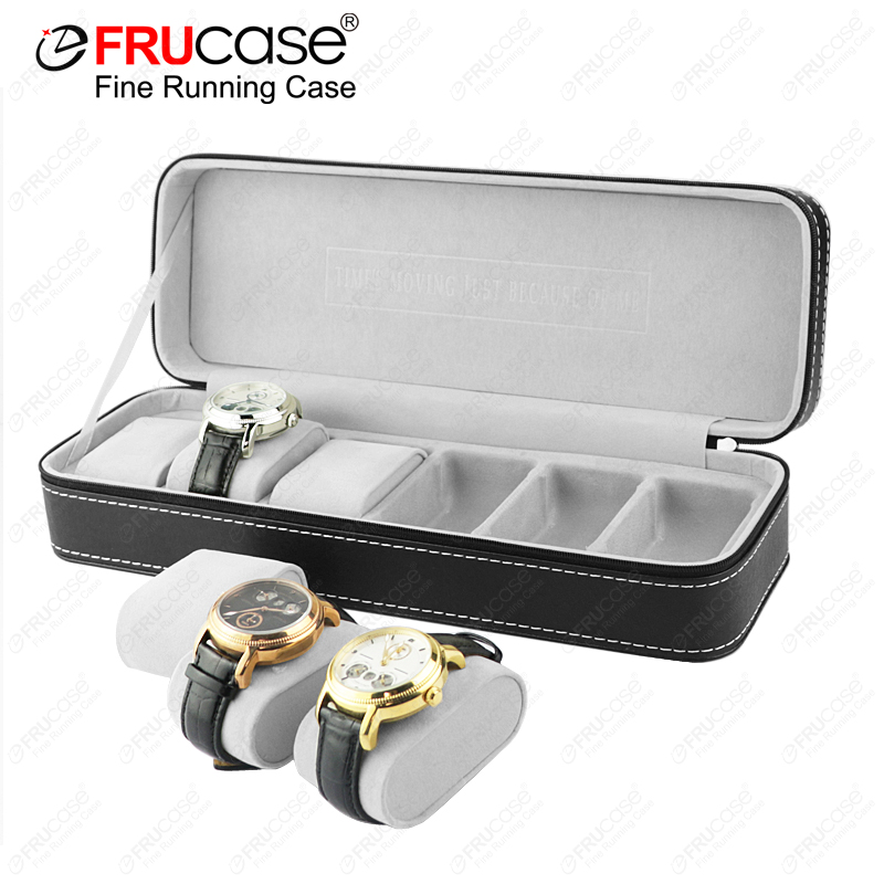 FRUCASE 블랙 시계 상자 6/12 그리드 PU 가 - Best Jewelry Watches 리뷰 및 가격