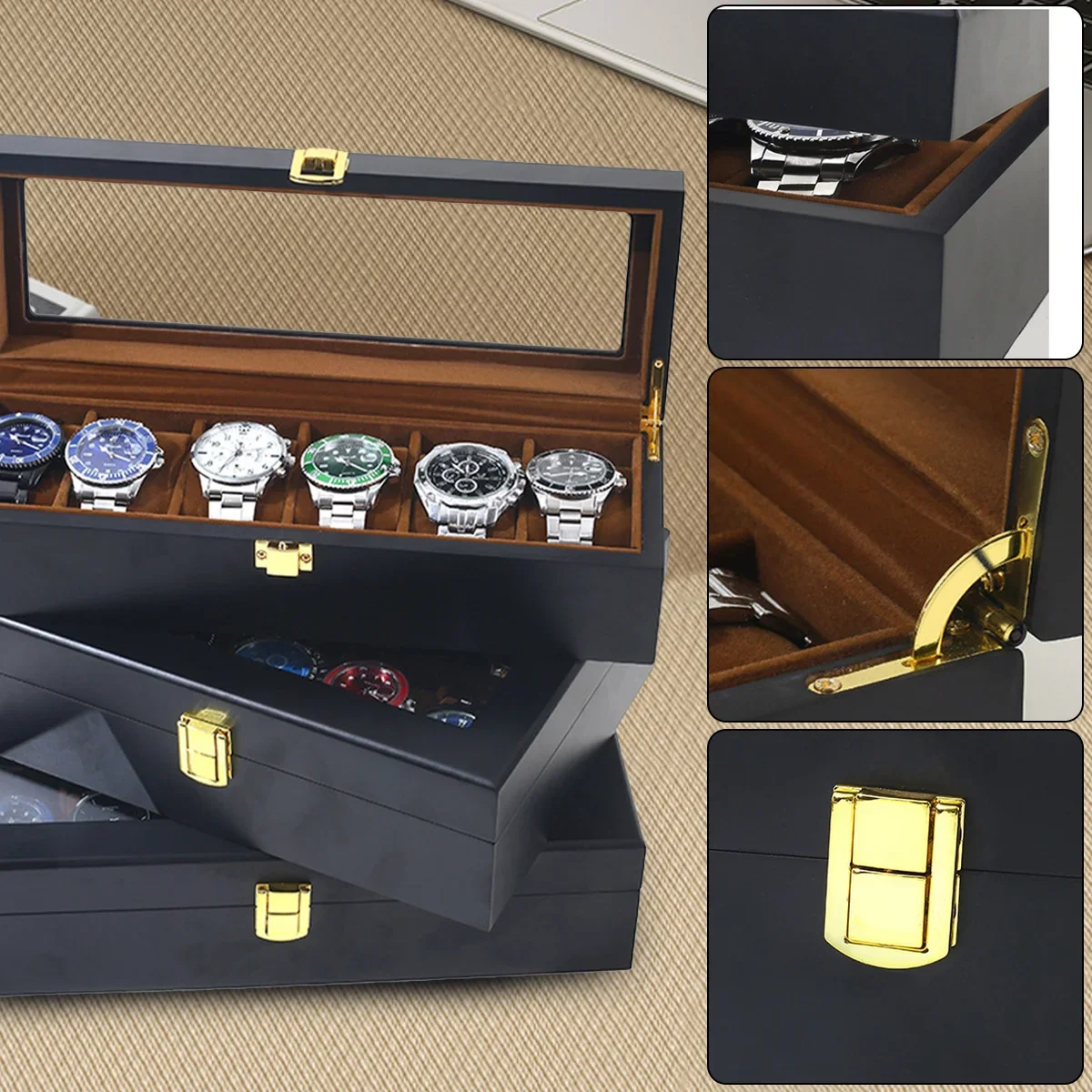 수제 고급 나무 시계 보관함 6/10/12칸 시계 진열 - Jewelry Box That Holds Watches 리뷰 및 가격