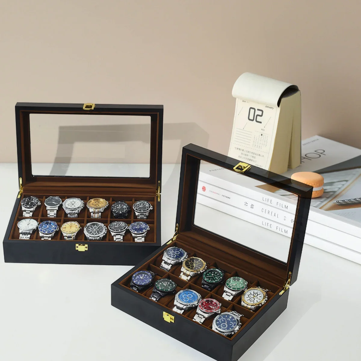수제 고급 나무 시계 보관함 6/10/12칸 시계 진열 - Jewelry Box That Holds Watches 리뷰 및 가격